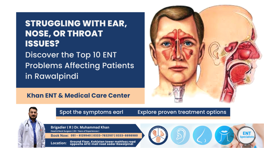 Top 10 Most Common ENT Problems and How to Treat Them in Rawalpindi