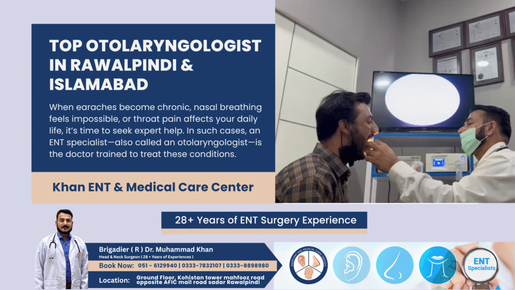 Best Otolaryngologist in Rawalpindi & Islamabad