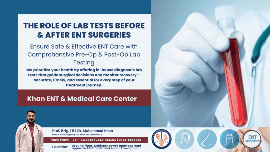The Role of Lab Tests Before and After ENT Surgeries