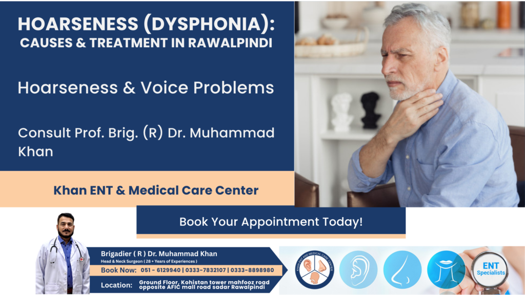Hoarseness (Dysphonia) Causes & Treatment in Rawalpindi