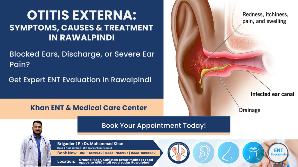 Otitis Externa Symptoms, Causes & Treatment in Rawalpindi